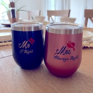 Mr. & Mrs. Insulated Wine Tumblers